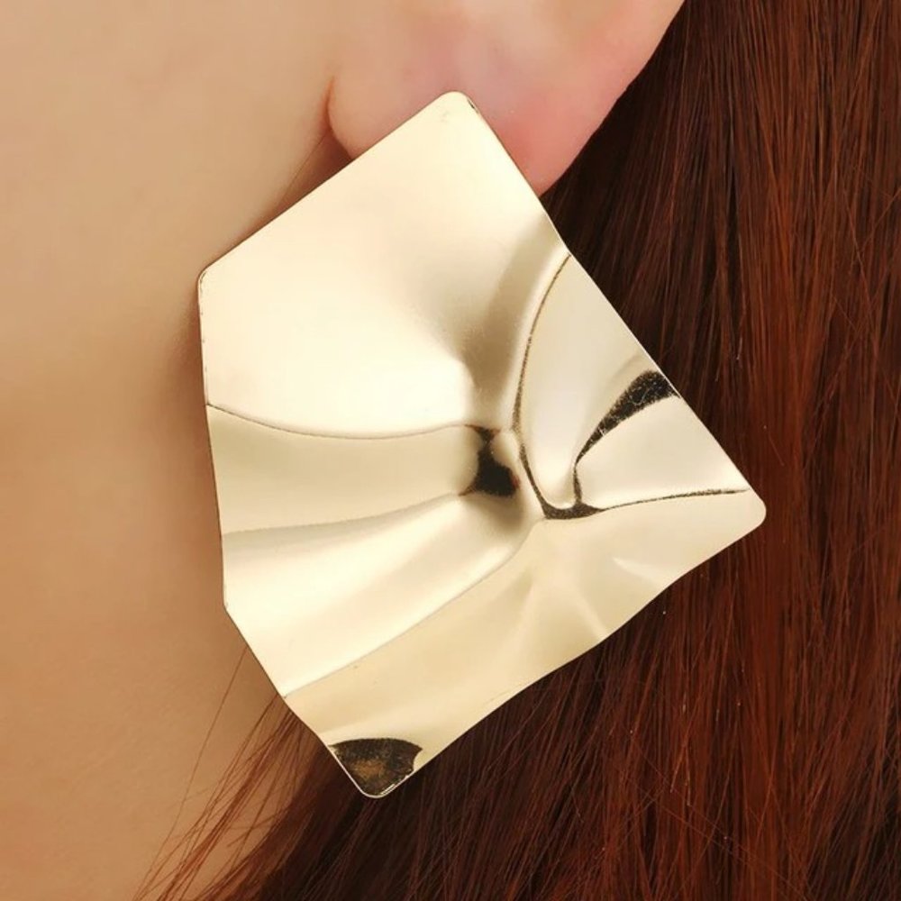 Earrings Women Big Leaf Bohemian Hoop Drop Cute Trendy Jewelry - Picture 3 of 9